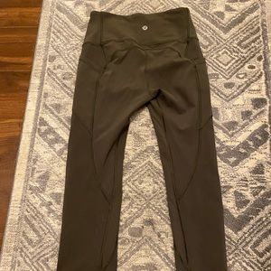 Army Green Lululemon crop pants
